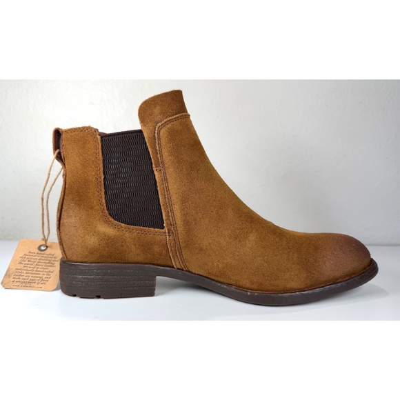 Børn Laney Rust Tobacco Distressed Sueded Leather Chelsea Bootie. Size 8 M - Picture 5 of 13
